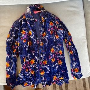 Alley Cat by Betsey Johnson vintage velvet shirt/jacket, VGUC